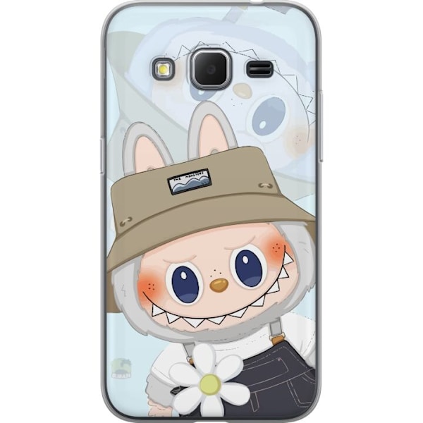 Samsung Galaxy Core Prime Gennemsigtig cover Labubu med hat - Pop Mart figur Mr. Butcher i retro-stil med karakter