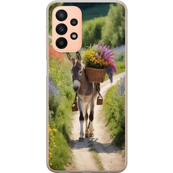 Samsung Galaxy A23 Läpinäkyvä kuori Aasi Eläinaihe Rauhallinen Suunnittelu Luontoaihe Suosittu Koristelu Huumori Graafinen Eläinteema Eksoottinen