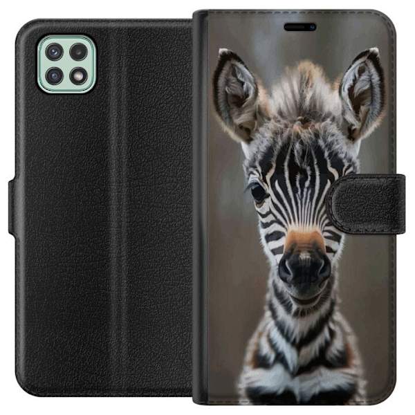 Samsung Galaxy A22 5G Plånboksfodral Giraff Djurmotiv Afrika Natur Grafiskt Motiv Savann Vilda Djur Populär Väggkonst Exotiskt Tema