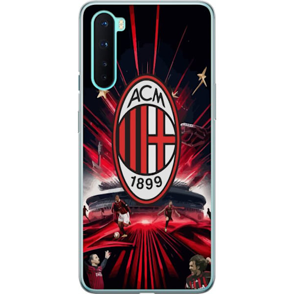 OnePlus Nord Gjennomsiktig deksel AC Milan