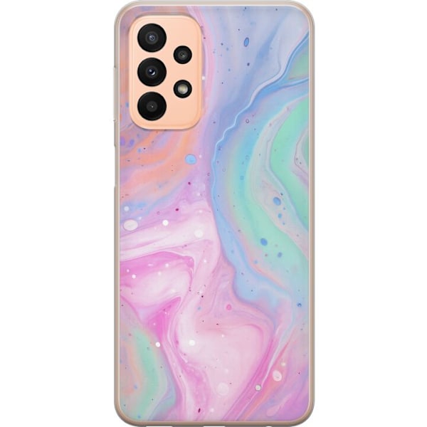 Samsung Galaxy A23 5G Genomskinligt Skal Pastellmarmor