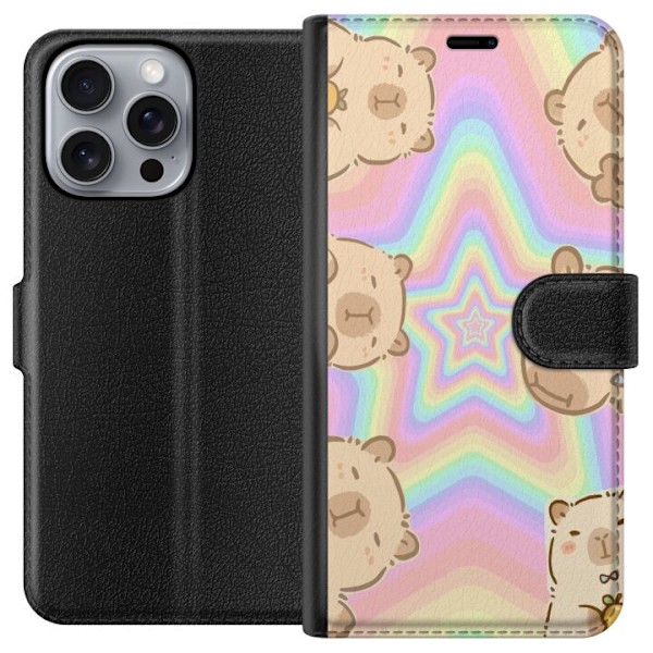 Apple iPhone 16 Pro Max Tegnebogsetui Kawaii Capybara Galaxy S