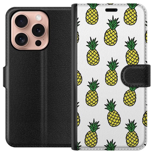 Apple iPhone 16 Pro Lompakkokotelo Ananas-kuvio