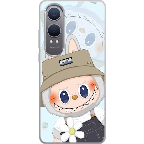 OnePlus Nord CE4 Lite Gennemsigtig cover Labubu med hat - Pop Mart figur Mr. Butcher i retro-stil med karakter