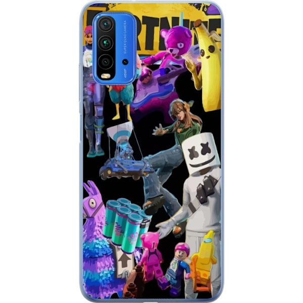 Xiaomi Redmi 9T Läpinäkyvä kuori Fortnite