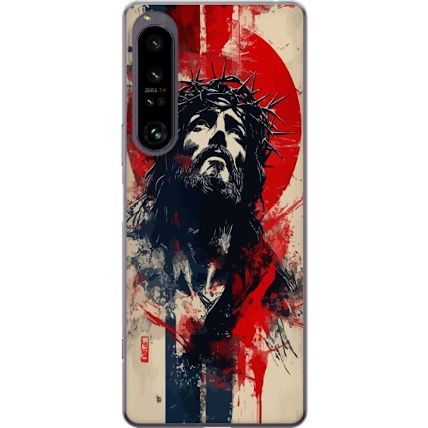 Sony Xperia 1 IV Läpinäkyvä kuori Jeesus ristillä - kristillinen aihe vahvalla symboliikalla uskosta ja toivosta
