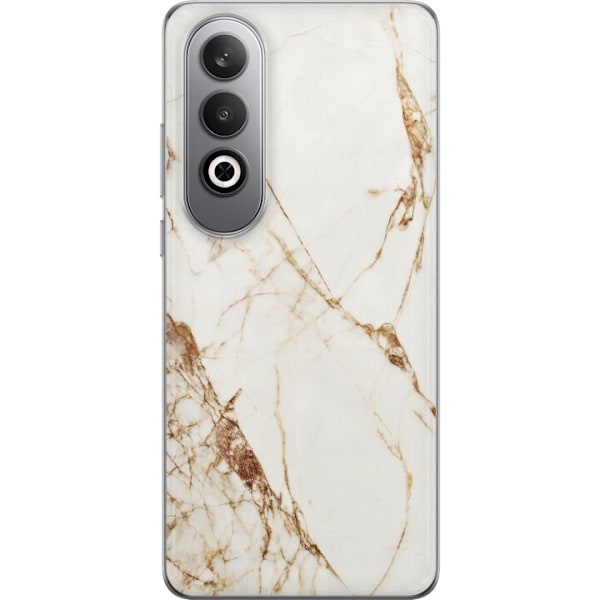 OnePlus Nord CE4 Gennemsigtig cover Hvid marmor