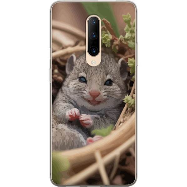 OnePlus 7 Pro Genomskinligt Skal Råtta Leende Djurmotiv Stadsmotiv Urban Grafisk Design Populärt Roligt Motiv Art Stil
