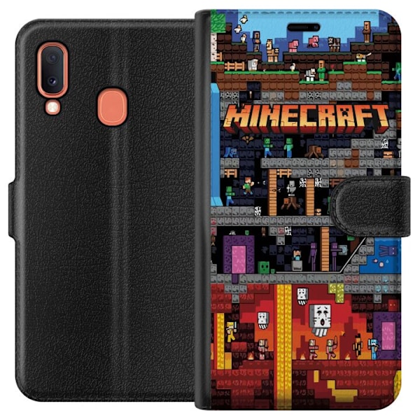 Samsung Galaxy A20e Tegnebogsetui Minecraft