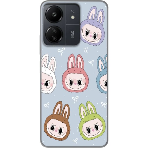 Xiaomi Redmi 13C Läpinäkyvä kuori Pastel Labubu