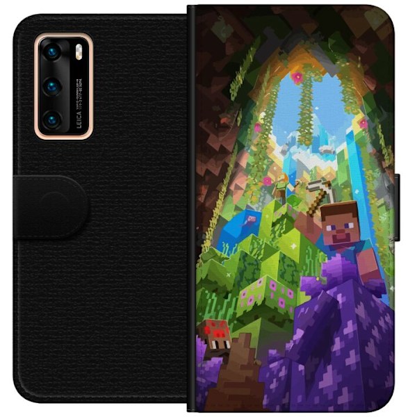 Huawei P40 Lommeboketui Minecraft