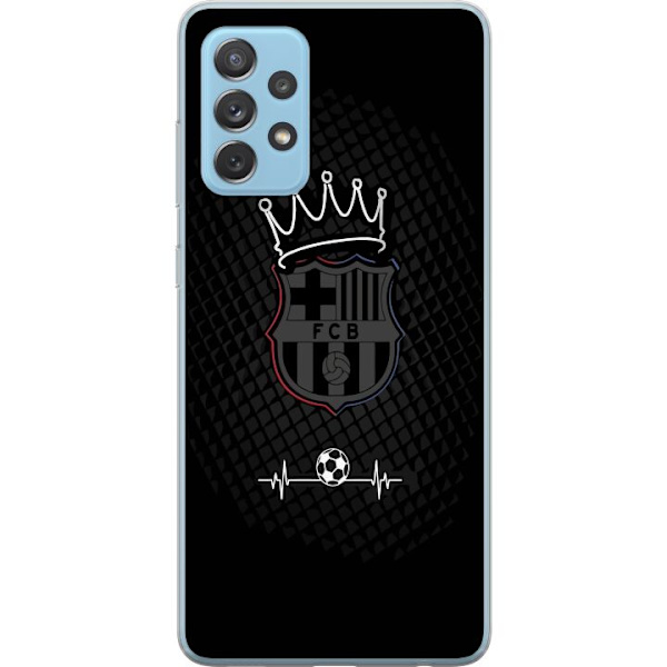 Samsung Galaxy A52 5G Läpinäkyvä kuori FC Barcelona Emblem Jalkapalloaihe Sininen Punainen Seuramerkki Katalonia La Liga Fanit Suosittu Ikoninen