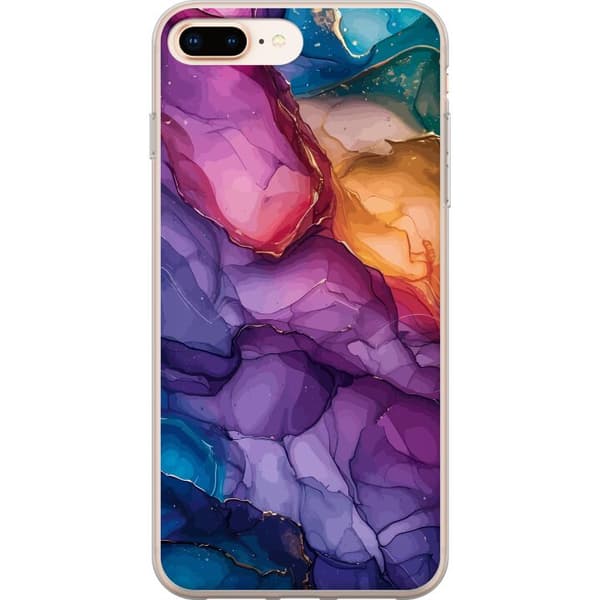 Kompatibelt Mobilskal till Apple iPhone 8 Plus Färgstarka stenar