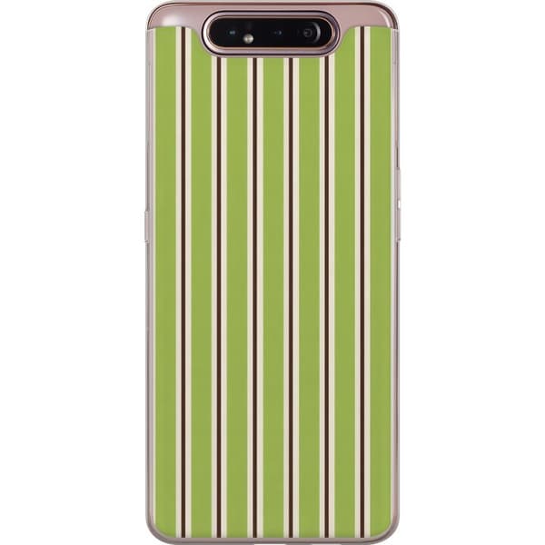 Kompatibelt Mobilskal till Samsung Galaxy A80 Matcha Stripe grön