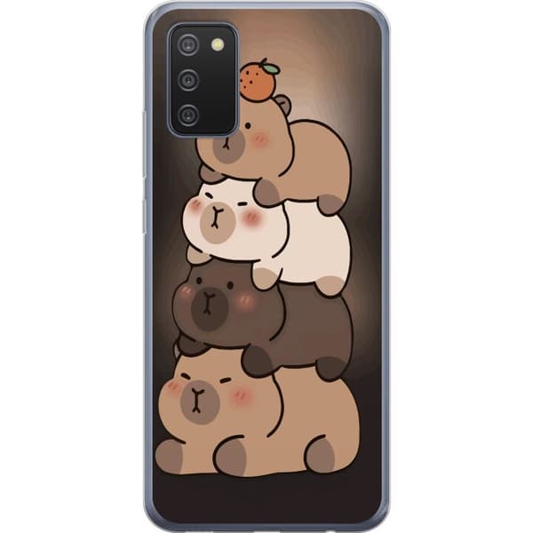 Kompatibelt Mobildeksel til Samsung Galaxy A02s Capybara Kawaii Søt Dyrefigur