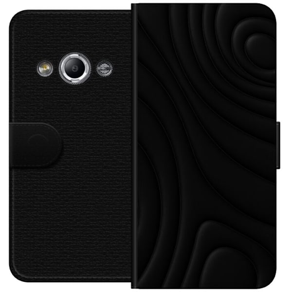 Samsung Galaxy Xcover 3 Tegnebogsetui Sorte Bølger