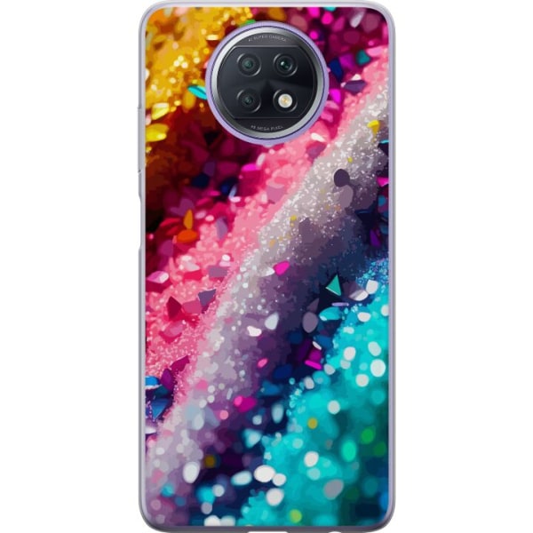 Xiaomi Redmi Note 9T Genomskinligt Skal Glitter