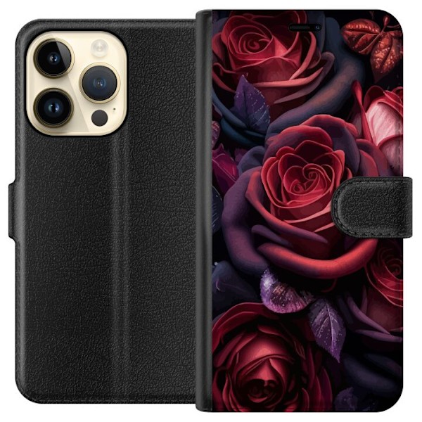 Apple iPhone 15 Pro Tegnebogsetui Rosor