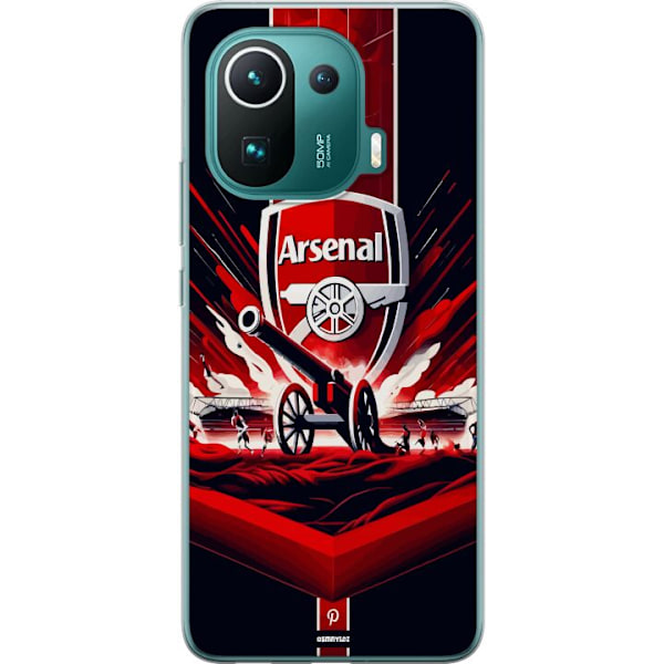 Xiaomi Mi 11 Pro Läpinäkyvä kuori Arsenal