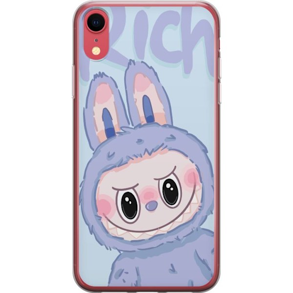 Apple iPhone XR Genomskinligt Skal Blue Bunny Labubu