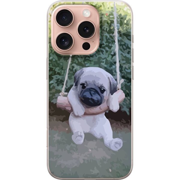 Apple iPhone 16 Pro Gennemsigtig cover Pug På en Gynge