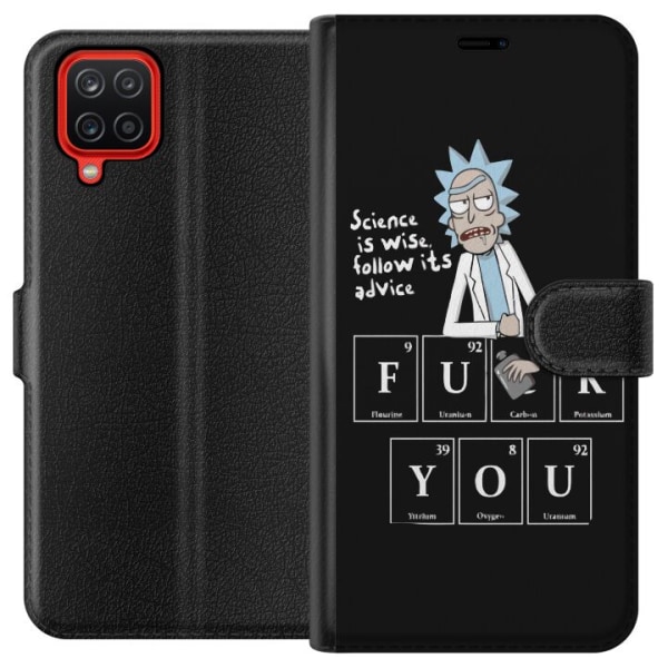 Samsung Galaxy A12 Lommeboketui Rick and Morty Fu*k You