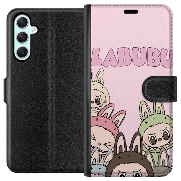 Samsung Galaxy A34 Plånboksfodral Labubu Pop Mart Karaktärer Figurer Samlarobjekt Populär Figurserie Design Pop Mart Toy Art Motiv