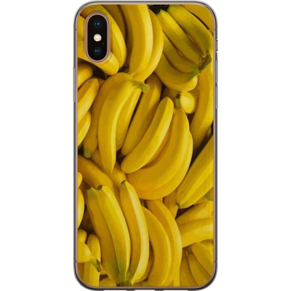Apple iPhone X Genomskinligt Skal Banana Pattern – lekfullt