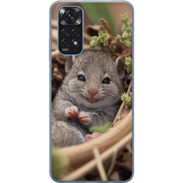 Xiaomi Redmi Note 11S Läpinäkyvä kuori Rotta Hymyilevä Eläinaihe Kaupunkikuva Urban Graafinen Suunnittelu Suosittu Hauska Motiivi Taide Tyyli