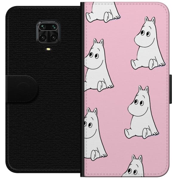 Kompatibel Tegnebogsetui til Xiaomi Redmi Note 9 Pro Figurmönster rosa