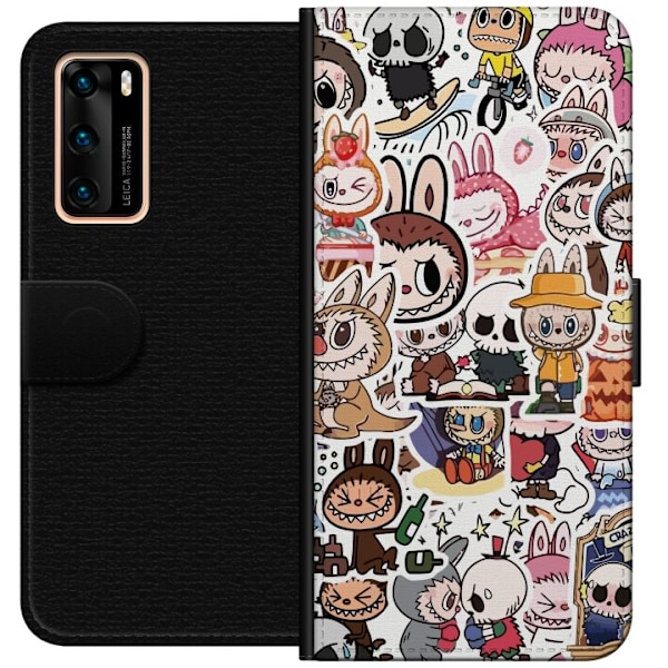 Huawei P40 Lompakkokotelo Labubu All-Stars – POP MART Erikoispainos