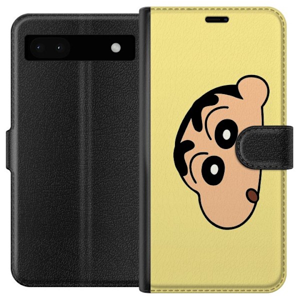 Google Pixel 6a Lompakkokotelo Peeking Shinchan