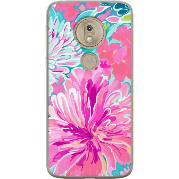 Motorola Moto G7 Play Gennemsigtig cover Blomsterrebs