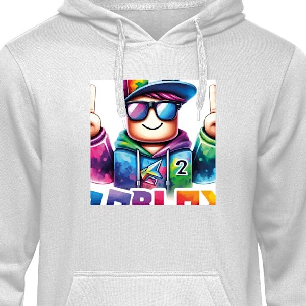 Barn-Hoodie | Mjuk Huvtröja för Barn Roblox grå 5-6 År