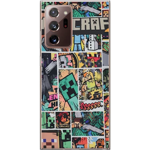 Samsung Galaxy Note20 Ultra Läpinäkyvä kuori Minecraft Taide
