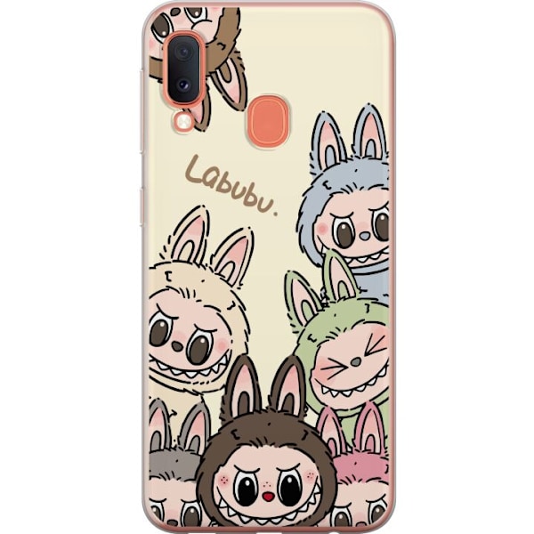 Samsung Galaxy A20e Läpinäkyvä kuori Labubu Pastel Collecti