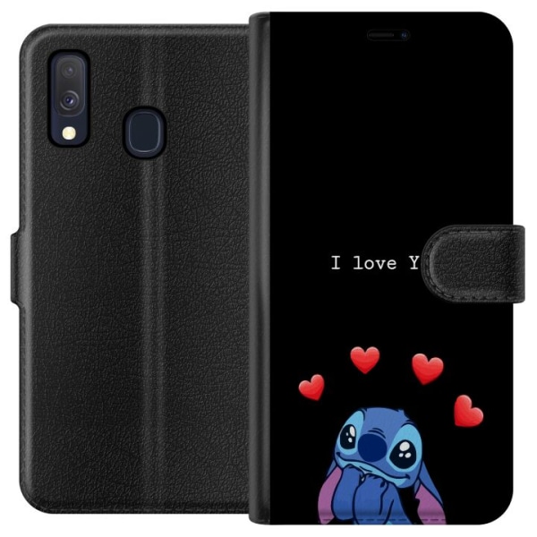 Samsung Galaxy A40 Lommeboketui Stitch Kjærlighet