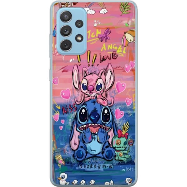 Samsung Galaxy A72 5G Gennemsigtig cover Stitch kunst