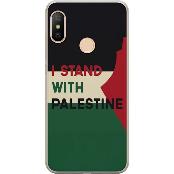 Xiaomi Redmi 6 Pro Genomskinligt Skal Stand with Palestine –