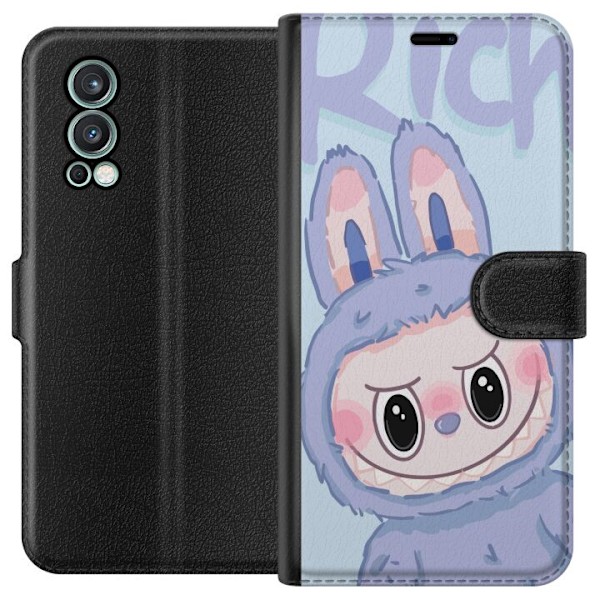 OnePlus Nord 2 5G Lompakkokotelo Sininen Jänis Labubu