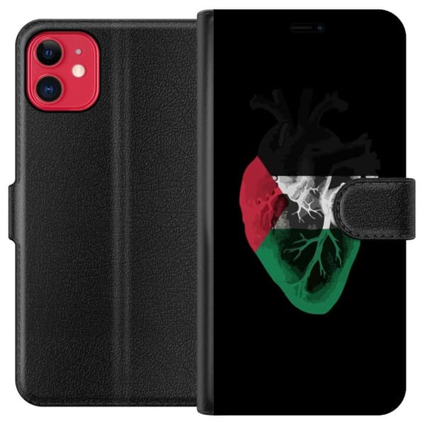Kompatibel Tegnebogsetui til Apple iPhone 11 Palestina Hjerte