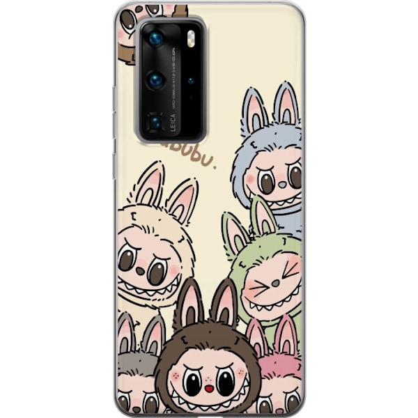 Huawei P40 Pro Läpinäkyvä kuori Labubu Pastel Collection
