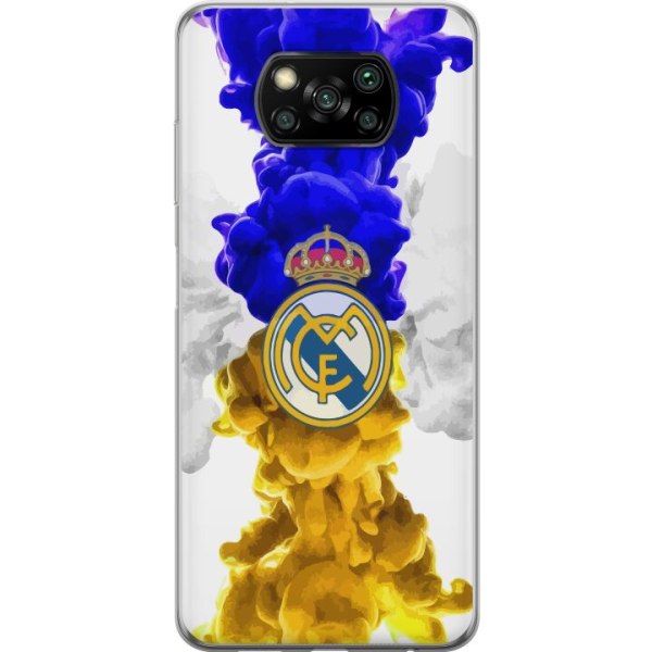 Xiaomi Poco X3 NFC Gennemsigtig cover Real Madrid Farver