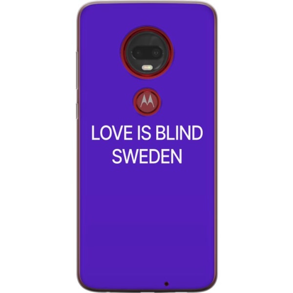 Motorola Moto G7 Plus Gjennomsiktig deksel Kjærlighet er blin