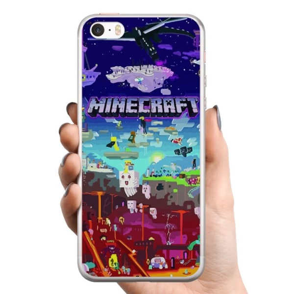 Apple iPhone SE (2016) TPU Matkapuhelimen kuori Minecraft