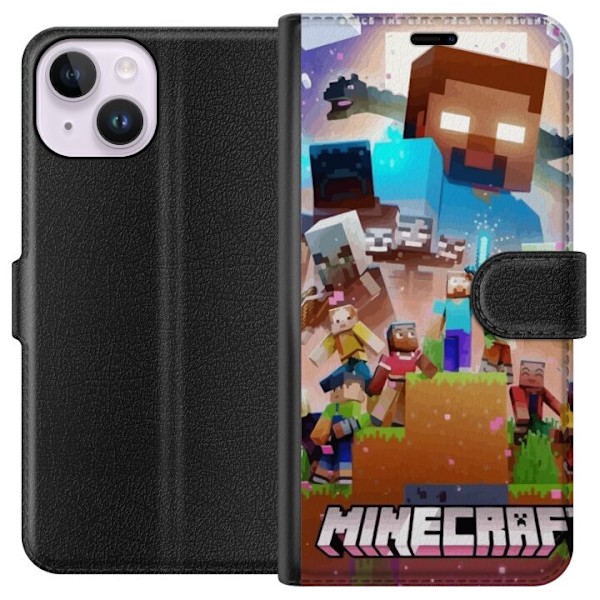 Apple iPhone 14 Lompakkokotelo Minecraft