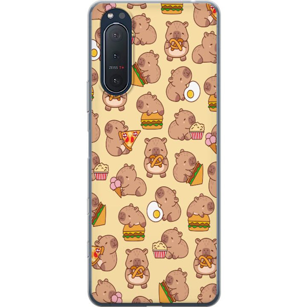 Sony Xperia 5 II Läpinäkyvä kuori Kawaii capybara puhelinkotelo useilla söpöillä hahmoilla