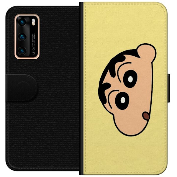 Huawei P40 Tegnebogsetui Peeking Shinchan