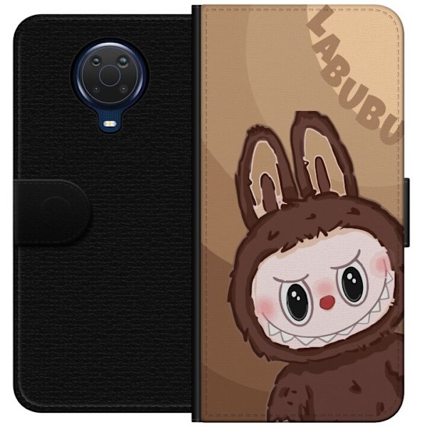 Nokia G20 Lommeboketui Labubu Sky Kosebamse - Hvit og Blå Des