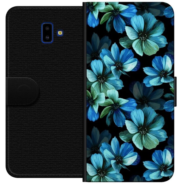 Samsung Galaxy J6+ Tegnebogsetui Blomster